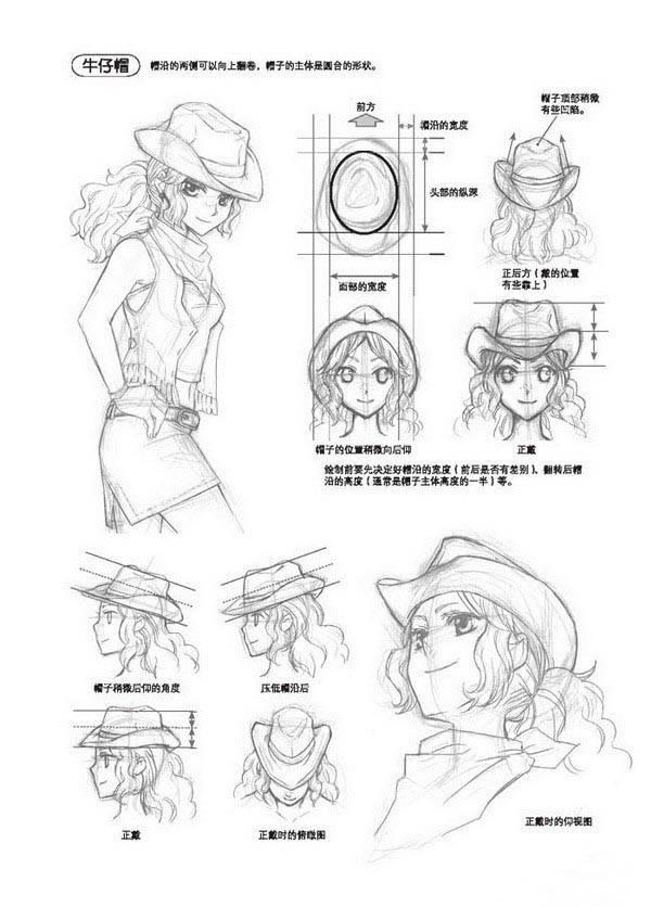 板绘教程 板绘帽子怎么画 各种帽子的画法教程 知乎