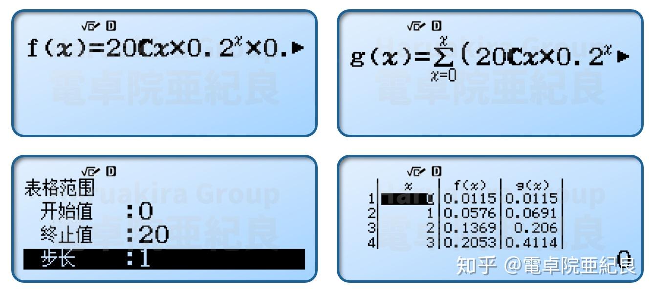 使用科學計算器計算概率分佈