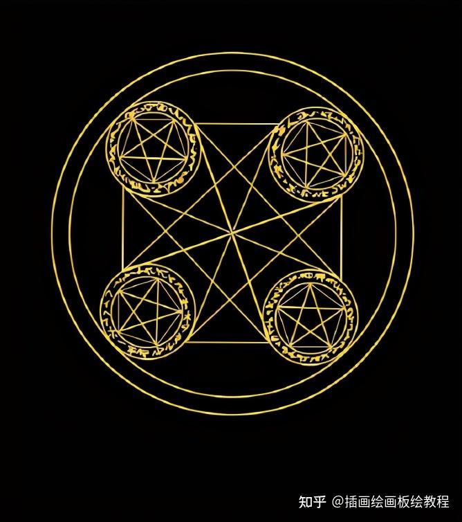 教你画简易动漫魔法阵画法教程!