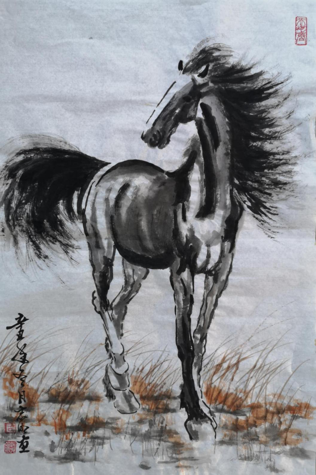 中国著名画家司志明画伟人获全国画界称赞单幅被拍出65万