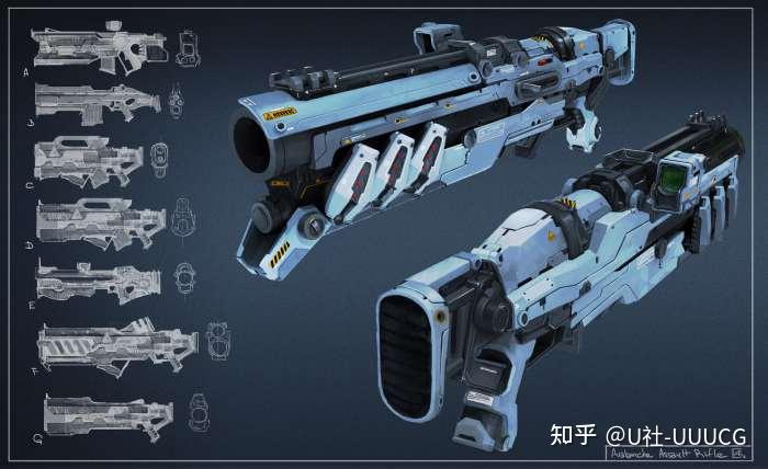 [游戏设定] 科幻武器枪械装备游戏原画概念设定作品集2093p