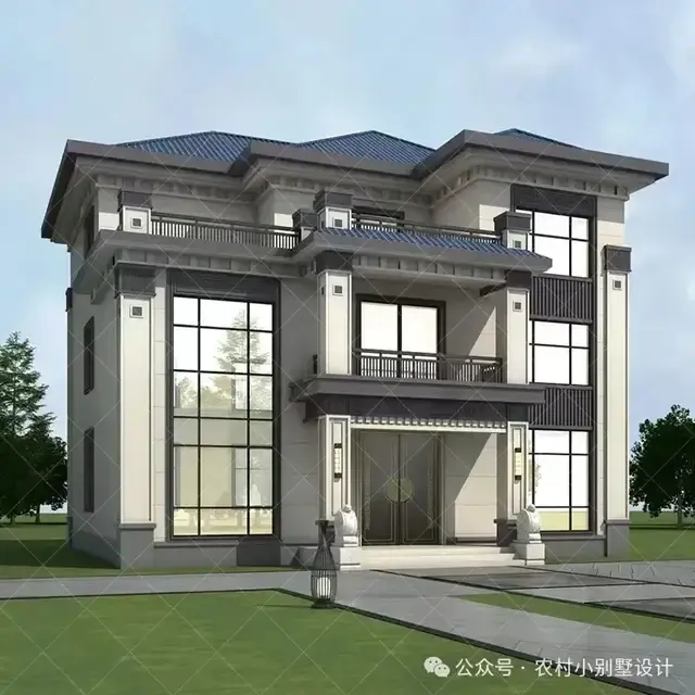 带电梯+复试客厅+三层新中式别墅，18套三层新中式带电梯自建房 - 知乎