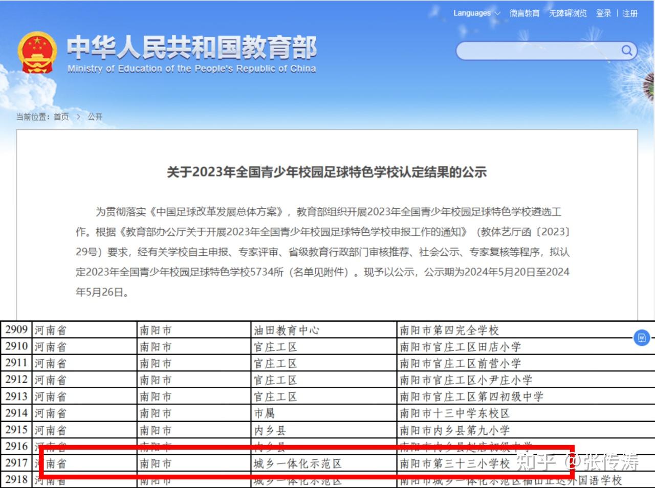 南阳市33小学获评全国青少年校园足球特色学校