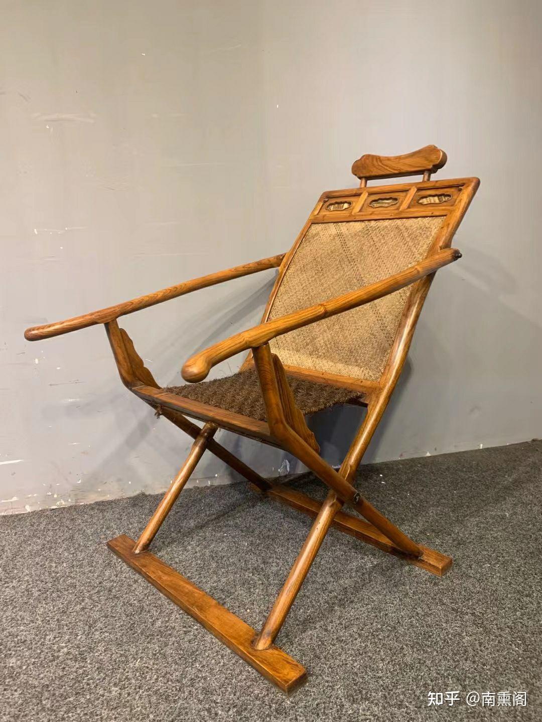 精品黄花梨老旧躺椅