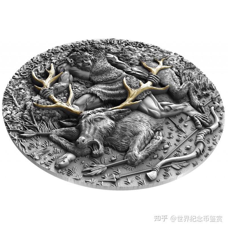 赫拉克勒斯十二功绩第三枚银币欣赏生擒刻律涅亚山上的牝鹿