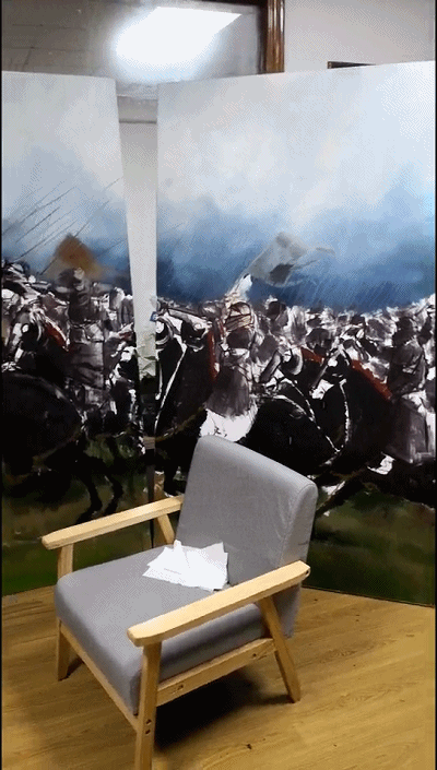 古战场神还原岳家军如何大战铁浮屠图说油画郾城之战