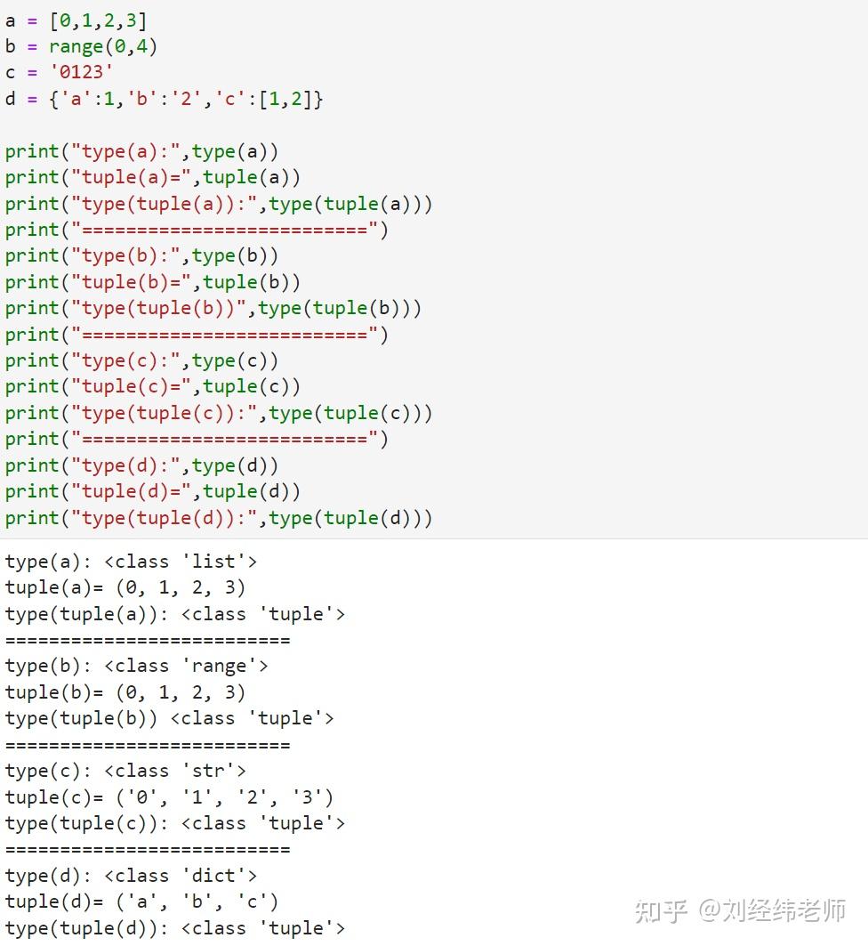 Python中tuple()函数的用法 - 知乎