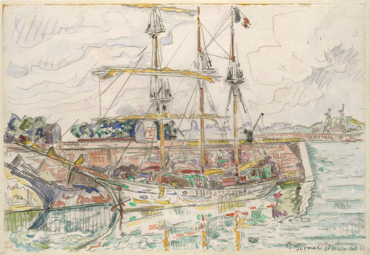 保罗·西涅克(Paul Signac, 1863-1935), 法国新印象派(Neo-impressionism)点彩派 ...