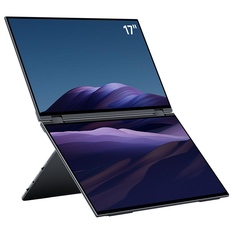 17寸折叠双屏显示器上市了,四种显示模式,免驱双屏笔触