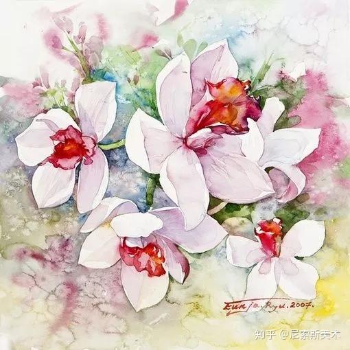 水彩赏析 净 透 亮 给夏天带来一丝丝凉意 知乎