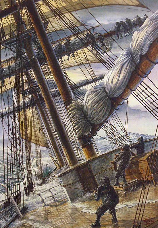风帆战舰的帆索——横帆的动索 - 知乎