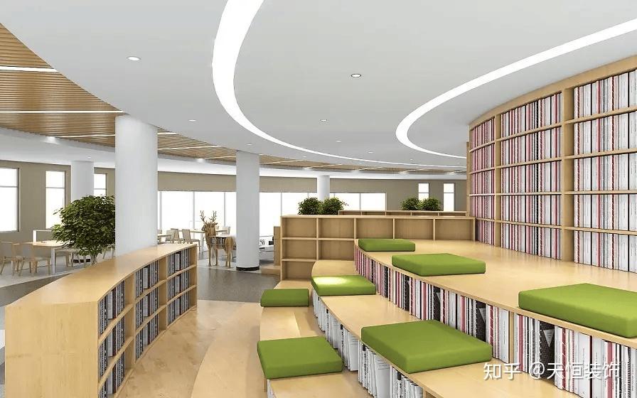图书馆装修设计施工，学校阅览室装修，图书馆室内装修 - 知乎