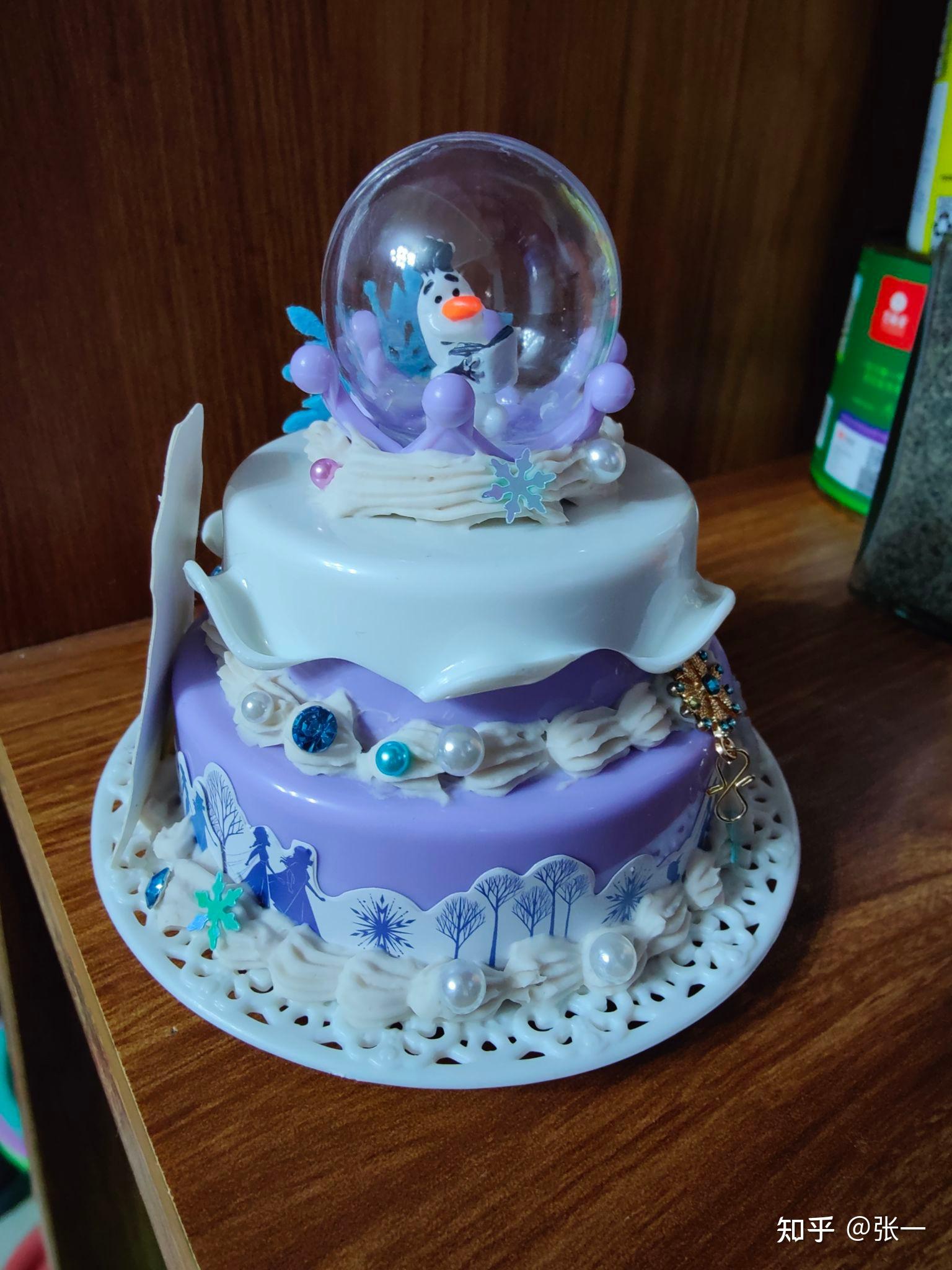 冰雪奇缘手工玩具蛋糕