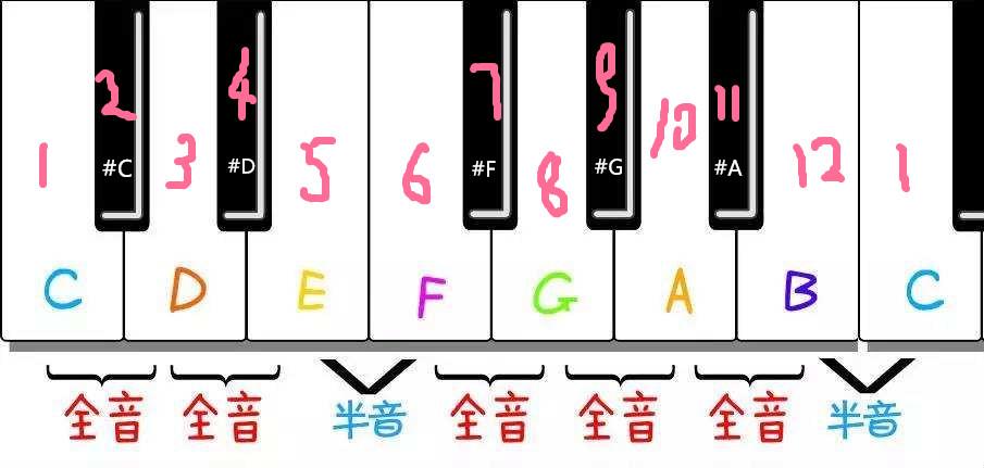 3分钟了解钢琴乐理里的全音和半音