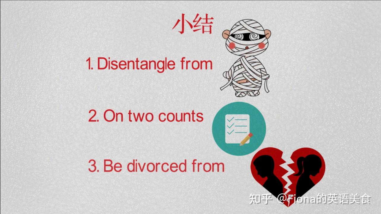 disentangle from:从缠绕混乱的状态中分清,理清,摆脱,解开2.