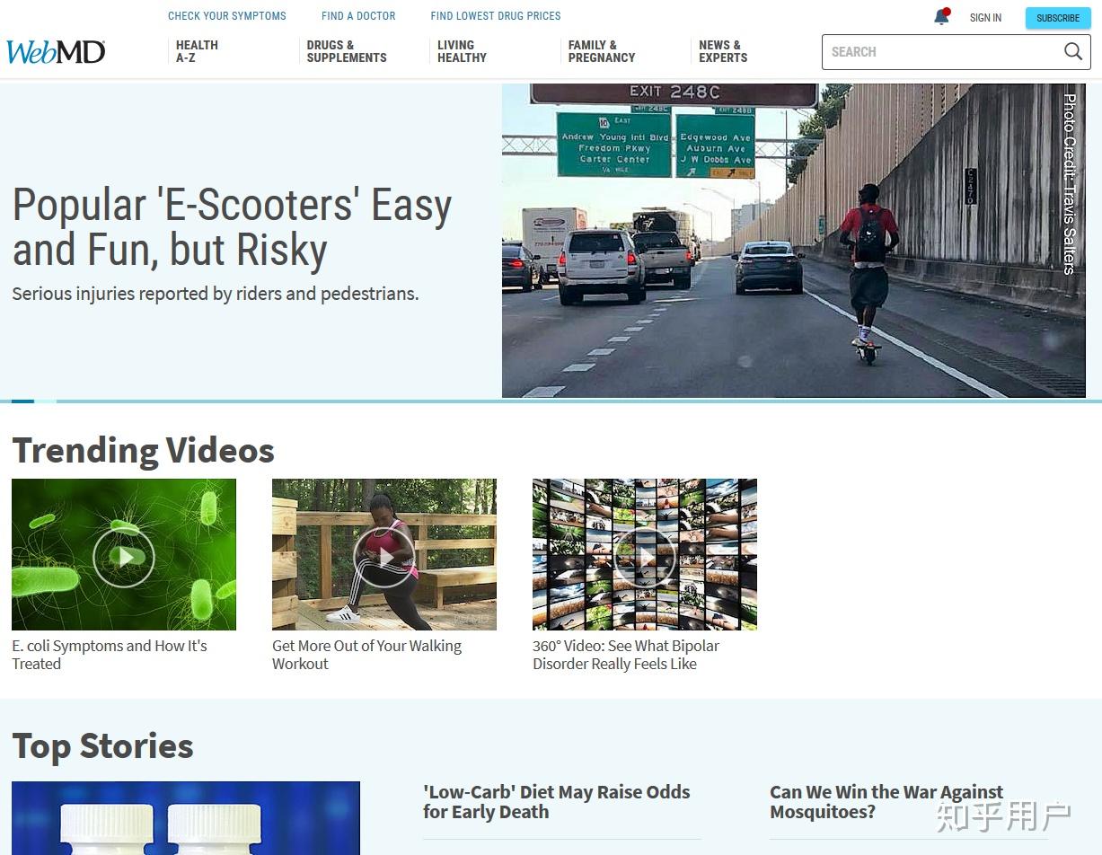国外有什么比较著名的健康科普网站?