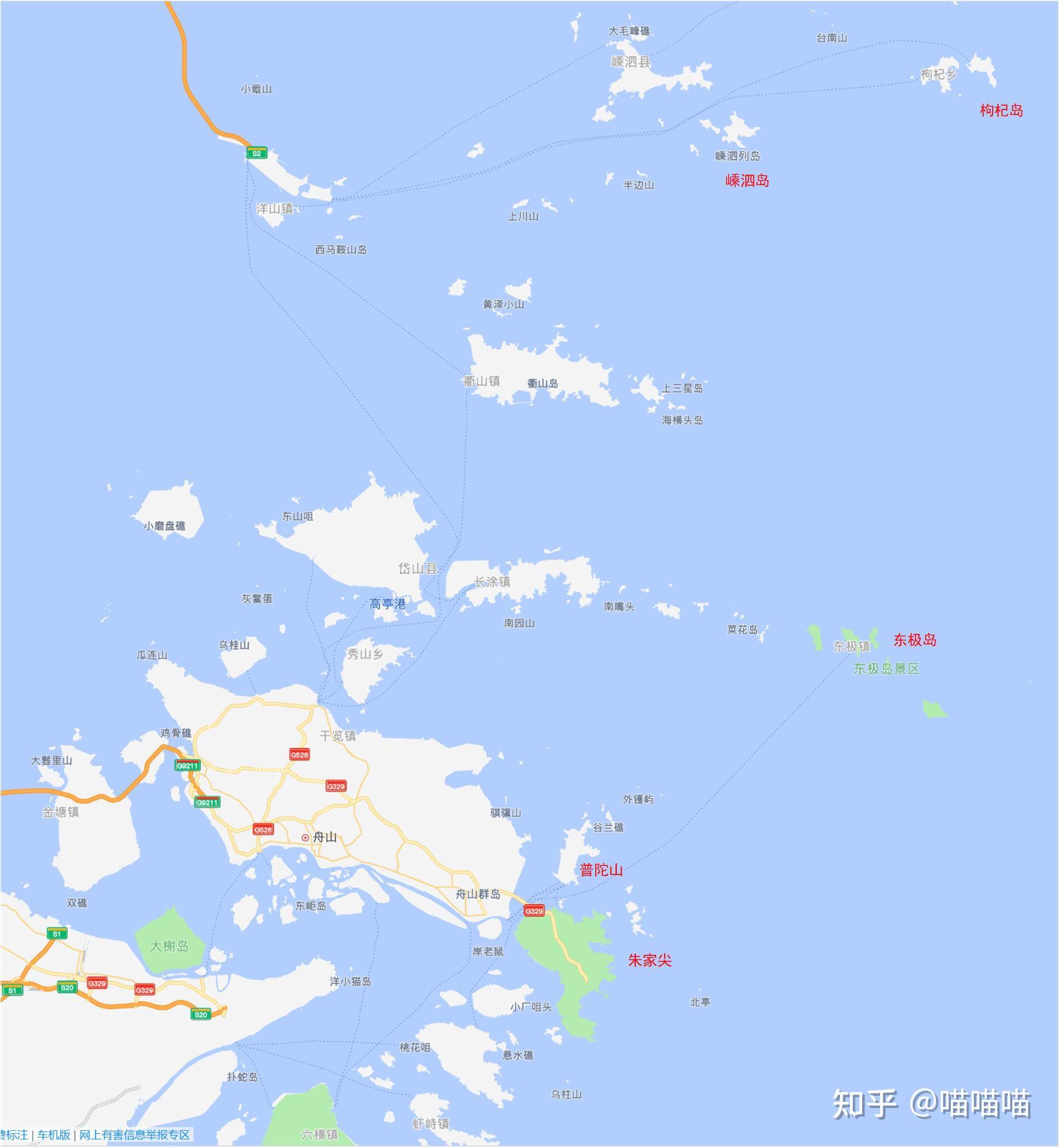 舟山群岛地理位置图片