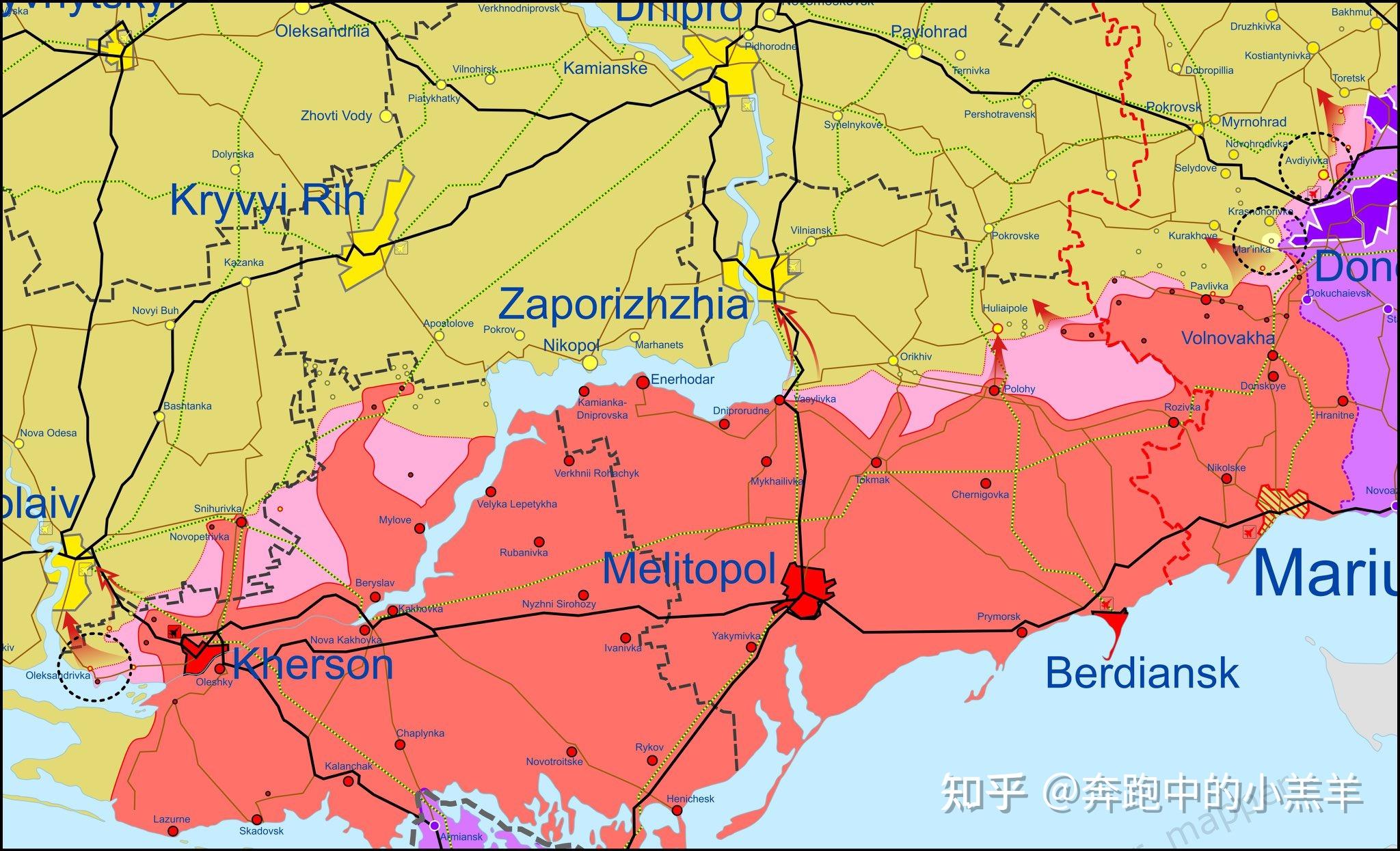 红:无法通行区域黄:难以通行区域绿:正常通行区域二毛在哈尔科夫以北