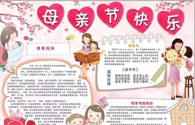 母亲节手抄报 | 手抄版模板合集+文字素材,孩子绝对不能错过!(母亲节手抄报简单易学图片)