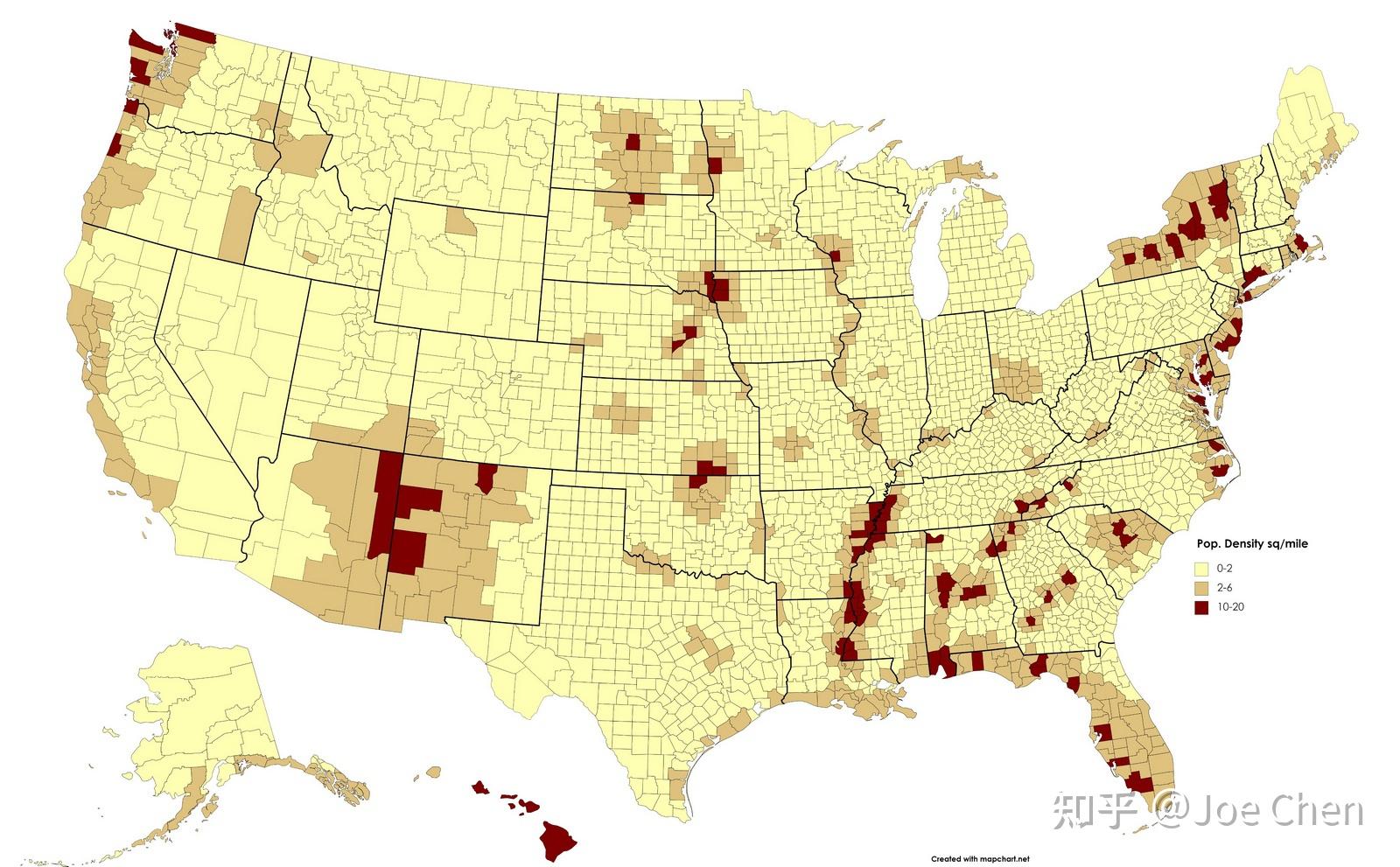 美国人口分布 密度图片