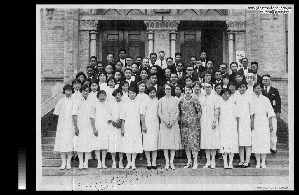 老照片民国燕京大学学生校园生活一