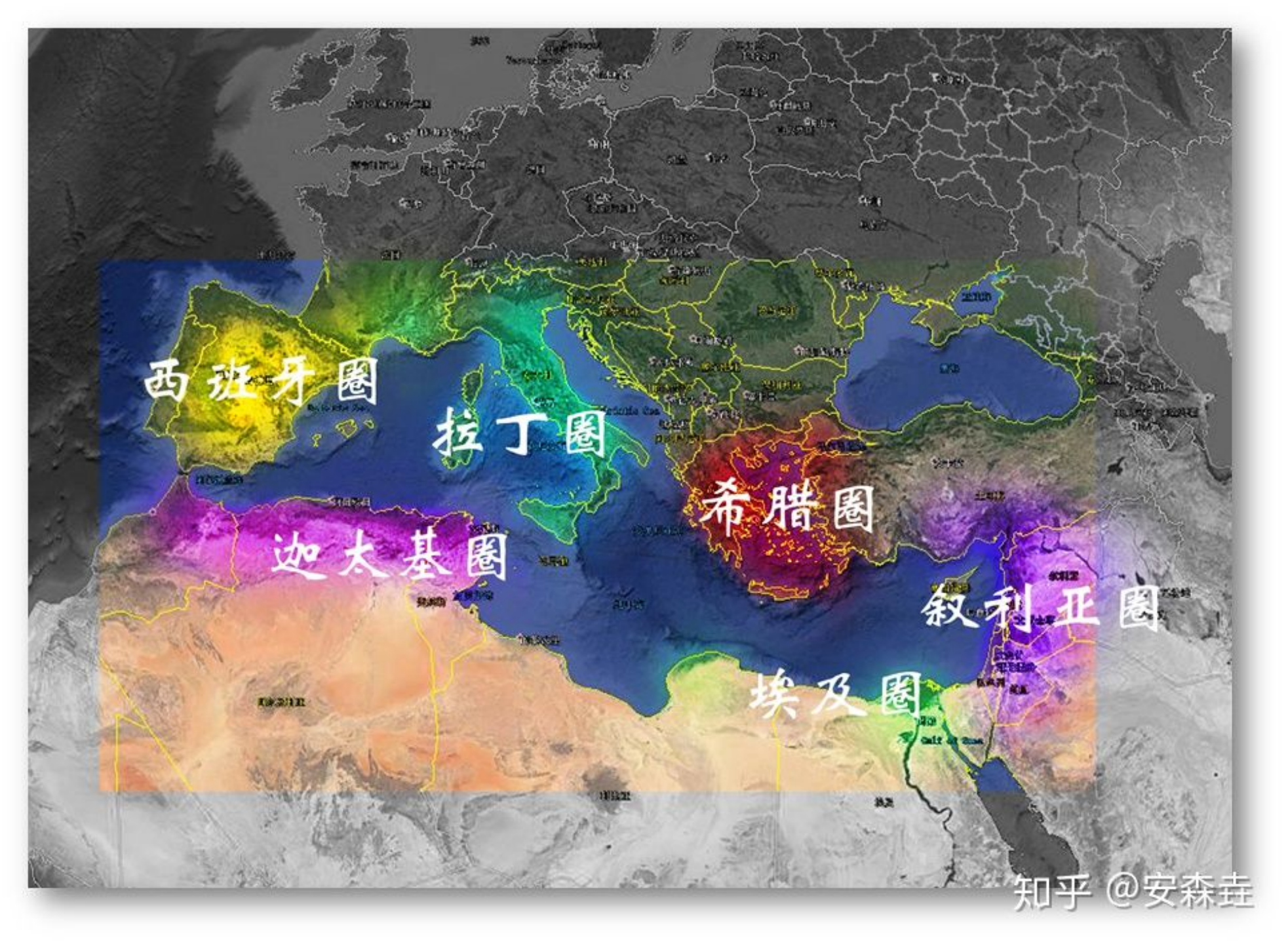 图 14:罗马的几个重要组成部分,其实只是把地中海当成了更大的爱琴海 图 14:罗马的几个重要组成部分,其实只是把地中海当成了更大的爱琴海