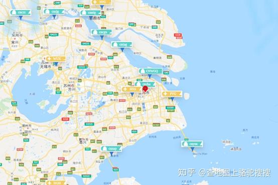 让我们在专业物流地图骆驼搜搜上看看上海港的具体信息,该地图不但
