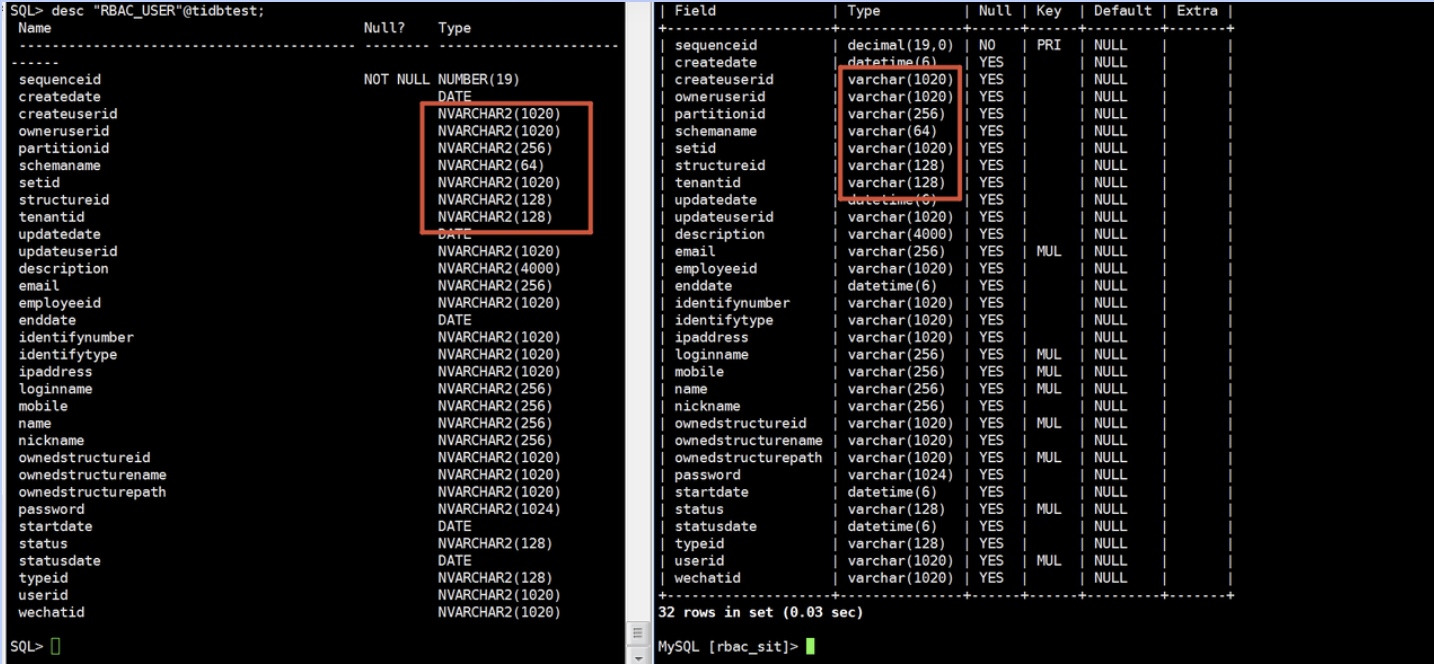  odbc oracle tidb 