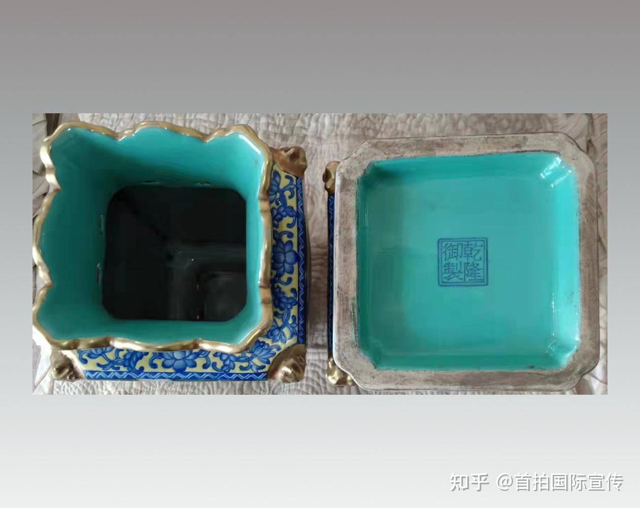 中国古陶磁器 清朝期瑠璃釉金彩五彩牡丹紋大鉢 口径31cm 付属なし/古