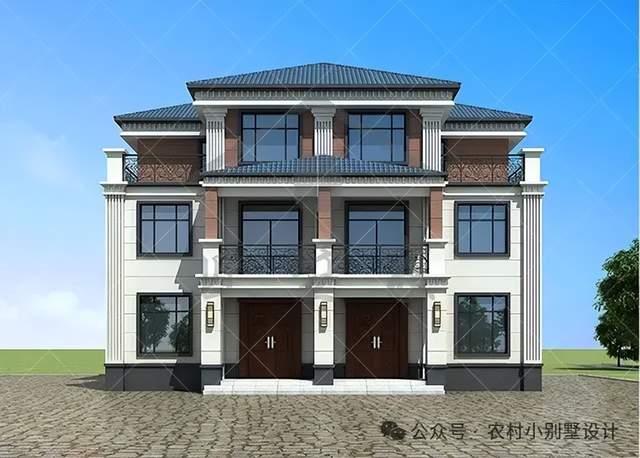 25款霸气双拼新中式三层别墅，三层新中式双拼农村自建房别墅设计 - 知乎