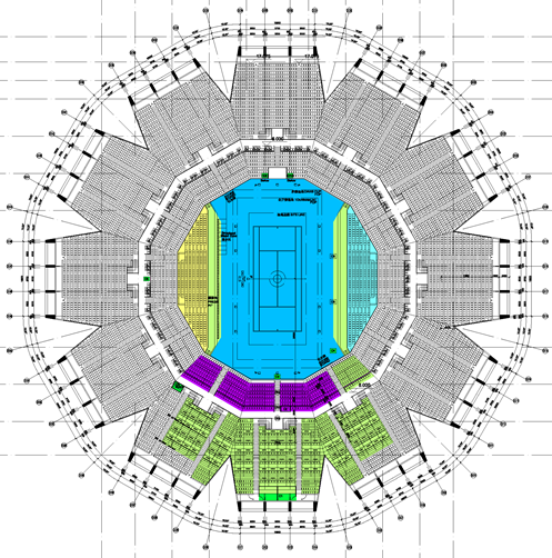 国家网球中心平面图图片