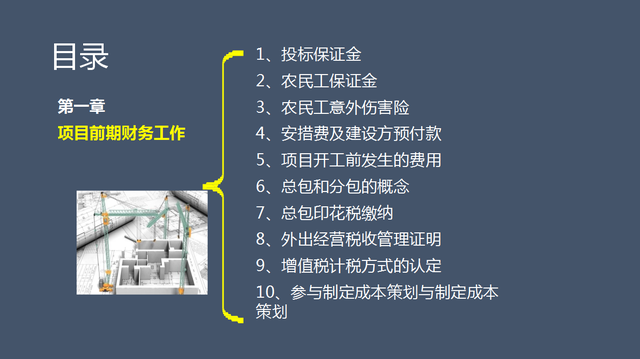 一,投标保证金二,农民工保证金三,农民工意外伤害险四,安措费账户及