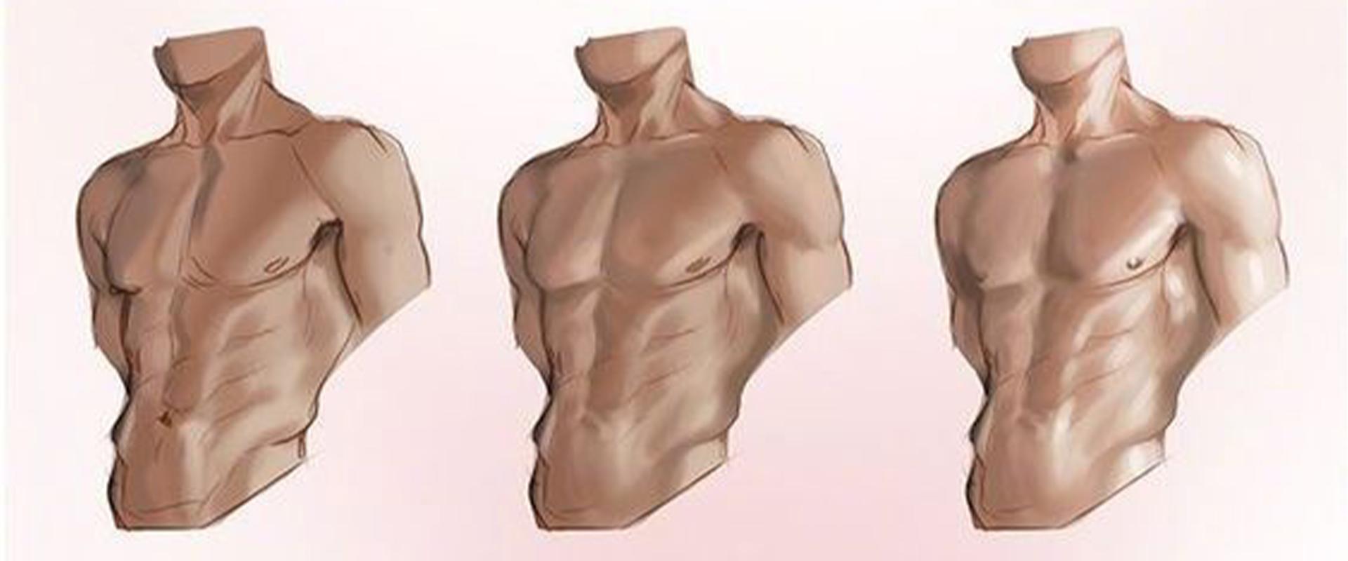 男性腹肌绘画素材图片