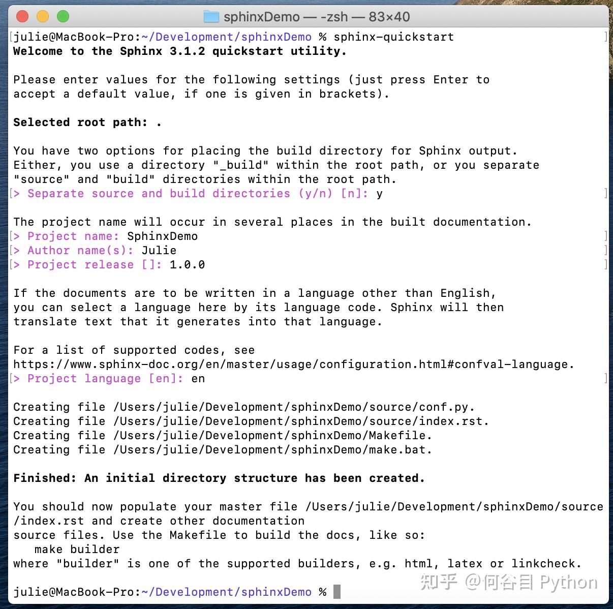 Auto-Documenting a Python Project Using Sphinx - 知乎