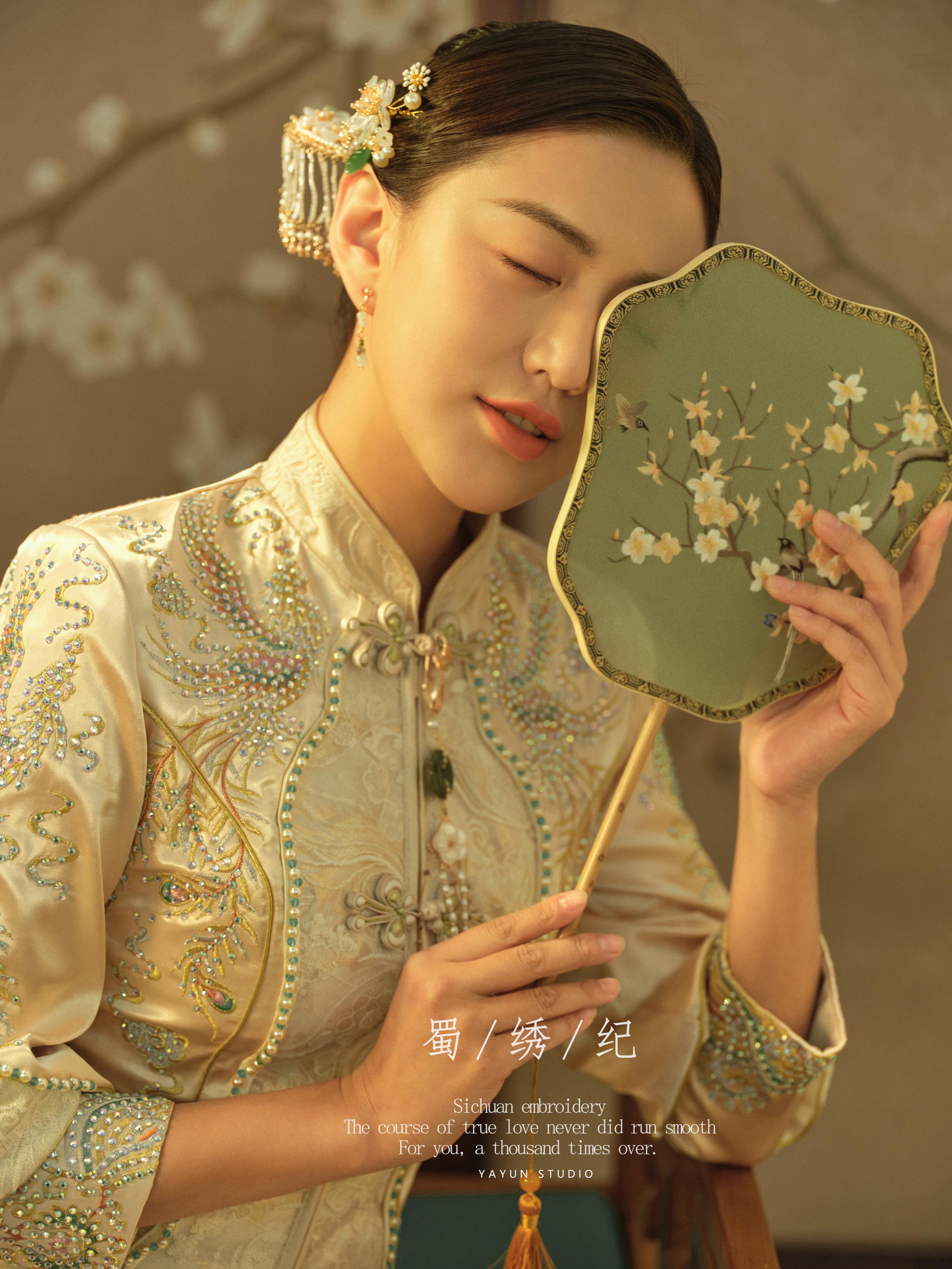 清隽蜀绣还原古代婚礼的庄重