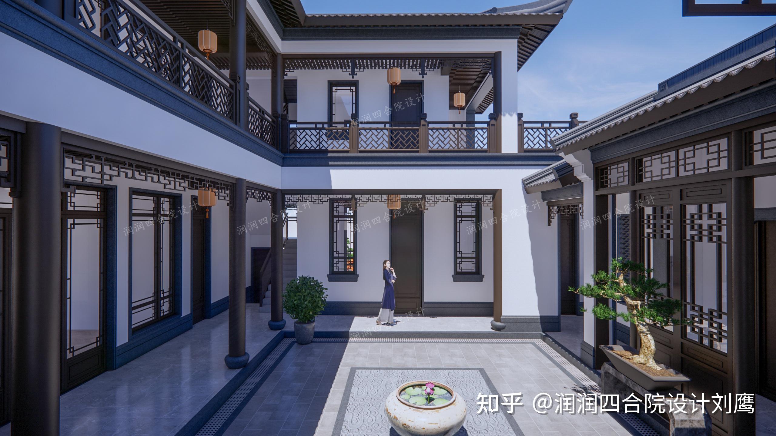 润润四合院设计刘鹰：广东潮汕兄弟双拼两层苏式四合院21×17 - 知乎