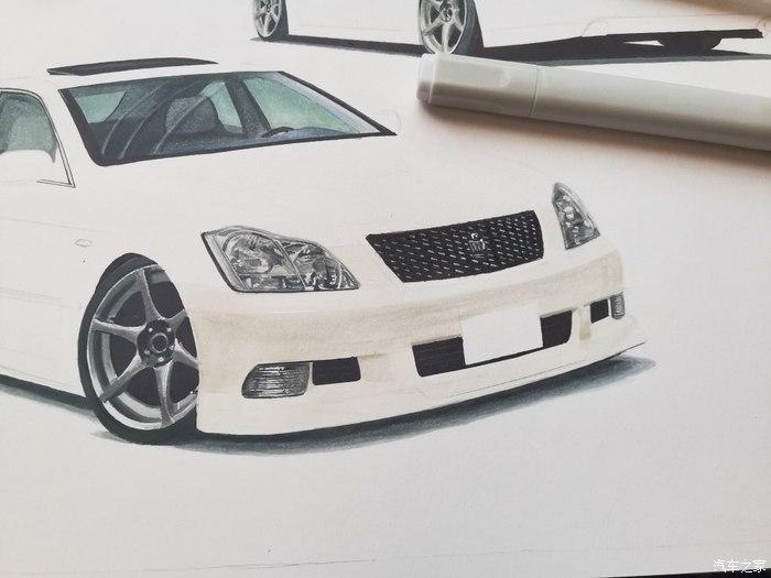 邻居家的新车手绘toyotacrown