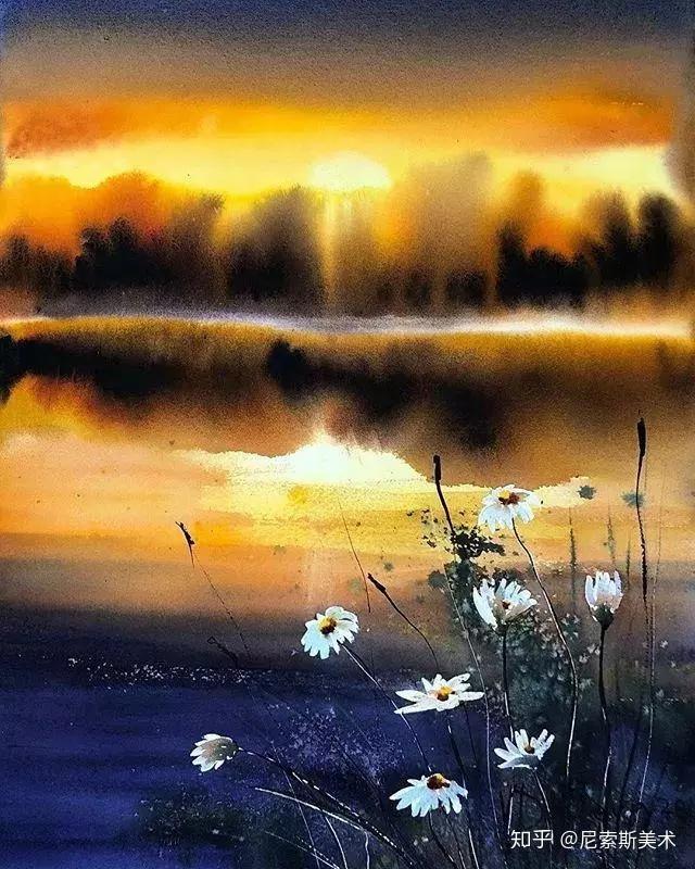 水彩赏析这么有仙气的水彩画极美意境