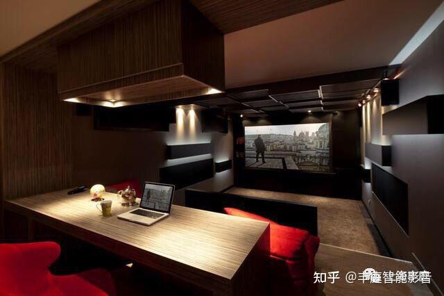 打造黑红色调放开式家庭影院-让您的地下室不在低调 - 知乎