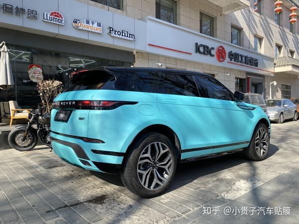 路虎全车改色哑面电镀tiffany女神最爱一款