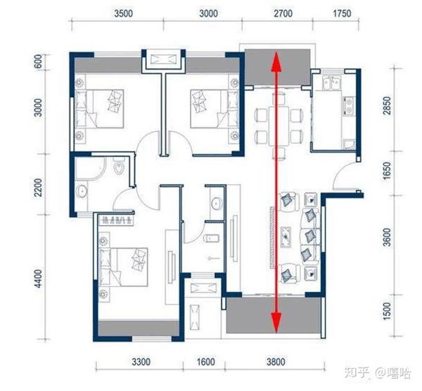 我告訴您什麼是南北通的戶型,看一分鐘就懂了 - 知乎