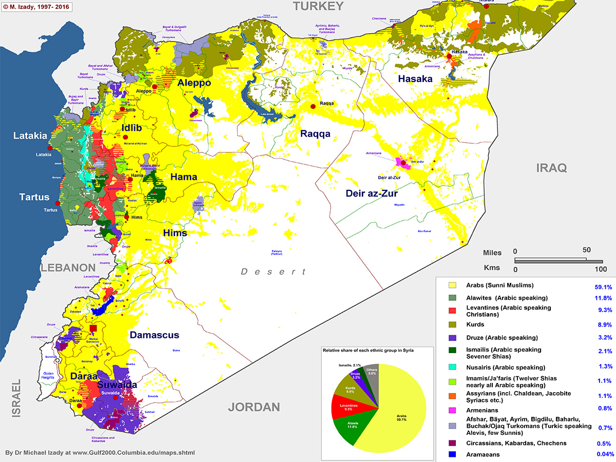 叙利亚民族分布图图片