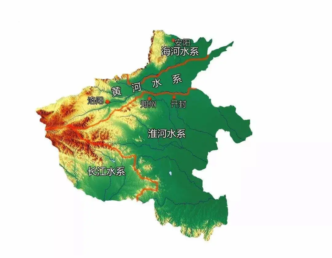 海河,黄河,淮河,长江四大流域河南地跨但实际上河南似乎就是黄河流域