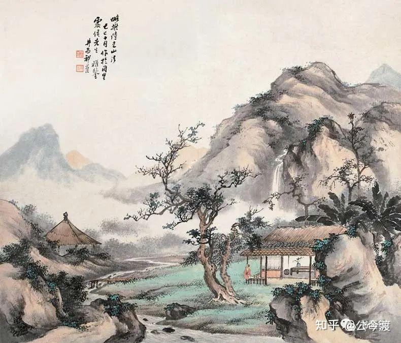中国・唐画 井西居士 祁昆 山水画 書画 【公式通販】
