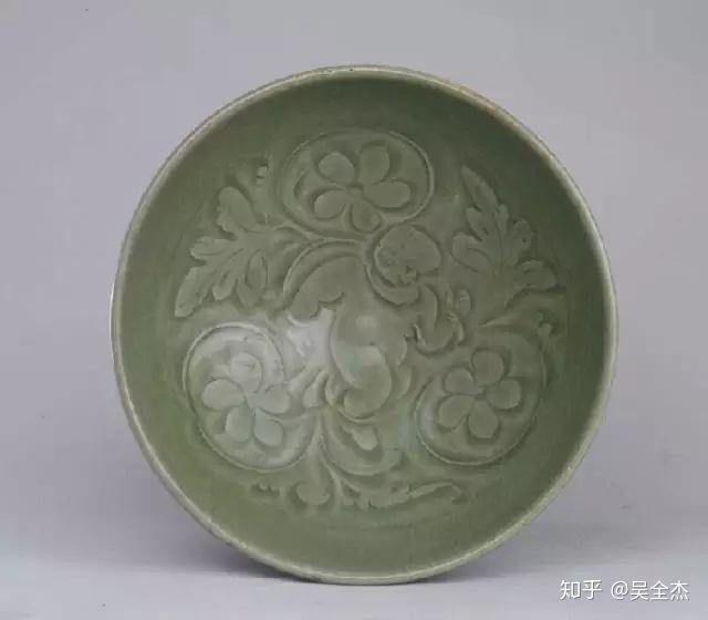 宋時代 青磁 耀州窯刻蓮瓣文碗 茶盞 青瓷鉢 茶碗 唐