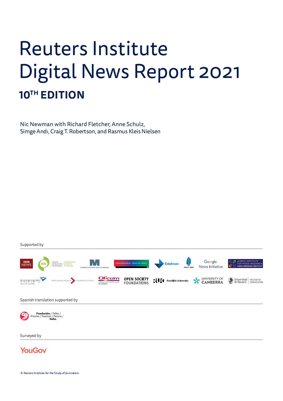 2021年第十版数字新闻报告Reuters Institute Digital News Report 2021 知乎