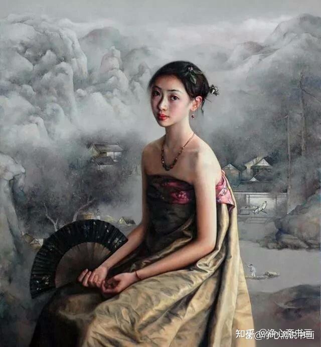 找一幅画好像是油画貌似国外女画家画的画的是一位少女穿得洋裙戴着