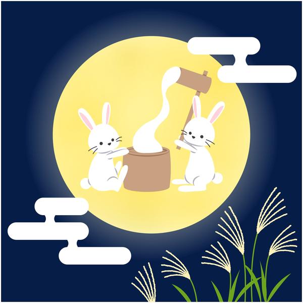 听说兔子在月亮上捣年糕!