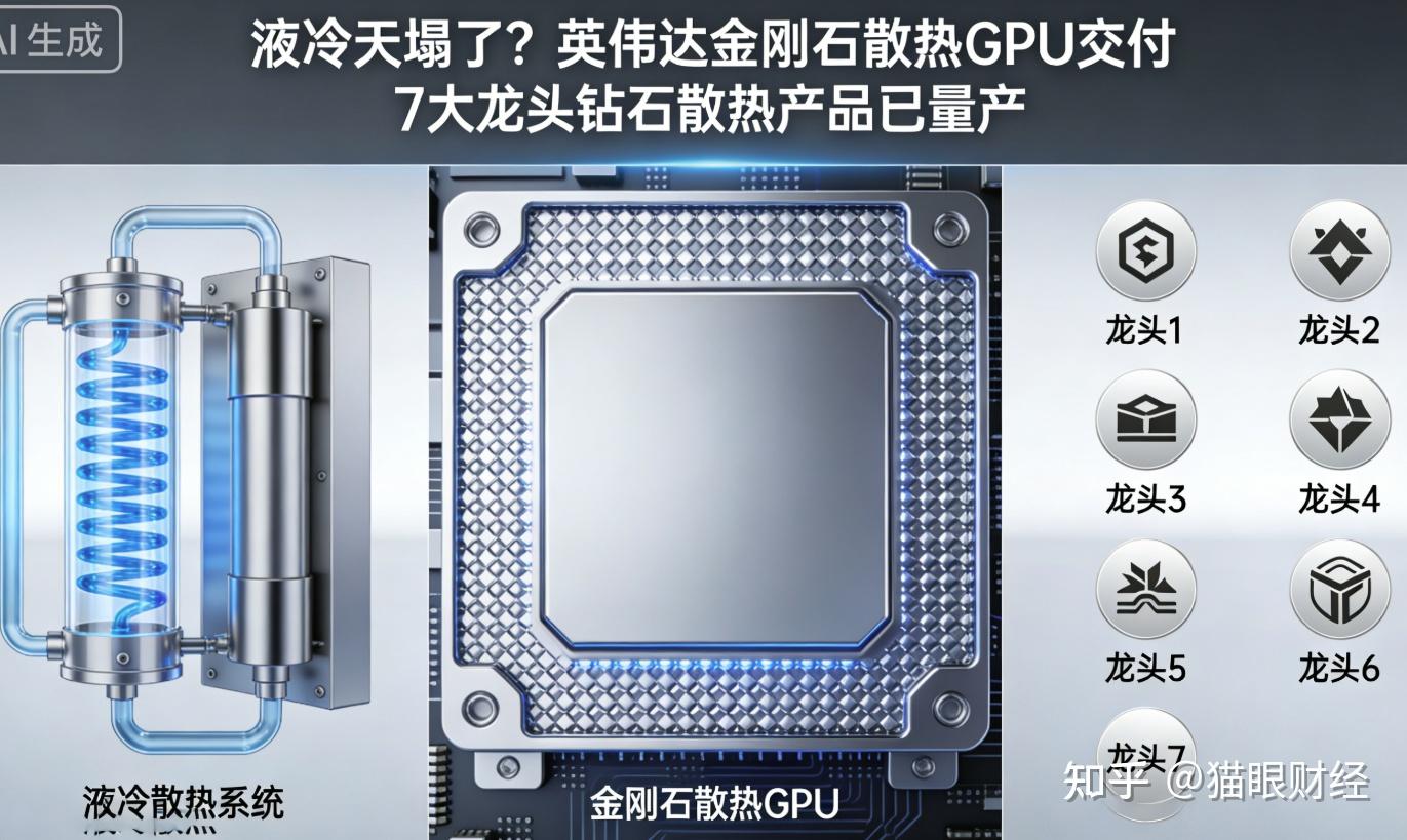 英伟达金刚石散热GPU交付 这7大龙头钻石散热产品已量产