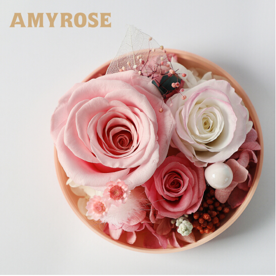 amyrose永生花玫瑰花礼盒香薰加湿器